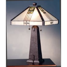 2 Light 23" Tall Tiffany Table Lamp