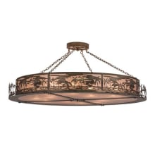 Tropical Floral Beach 12 Light 72" Wide Pendant