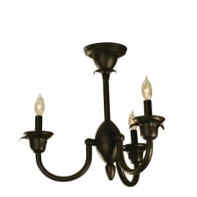 Rhythm 3 Light 24" Wide Taper Candle Style Chandelier