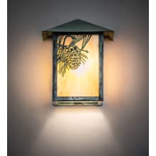 Seneca Winter Pine 9" Tall Hand Crafted Wall Sconce
