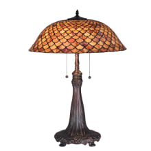 2 Light 28" Tall Tiffany Table Lamp