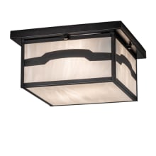 Hyde Park Mountain View 2 Light 20" Wide Flush Mount Square Ceiling Fixture - Craftsman Brown Finish