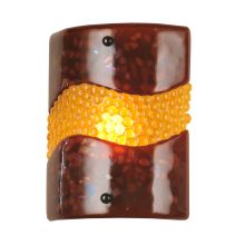 9" W Pietre Fused Glass Wall Sconce