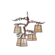 Four Light Down Lighting Chandelier from the Pine Branch Collection