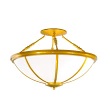 Commerce 4 Light 35" Wide Semi-Flush Bowl Ceiling Fixture - Polished Brass Finish