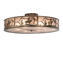 Cowboy 6 Light 49" Wide Semi-Flush Drum Ceiling Fixture