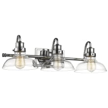 3 Light 26" Wide Bathroom Vanity Light with Glass Shades