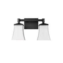 Sonorra 2 Light 15" Wide Vanity Light with Frosted Glass Shades