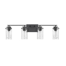Serena 4 Light 31" Wide Vanity Light with Clear Glass Shades