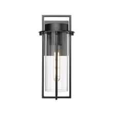 Russell 14" Tall Outdoor Wall Sconce with Clear Glass Shade - ADA Compliant