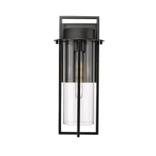 Russell 19" Tall Outdoor Wall Sconce with Clear Glass Shade - ADA Compliant