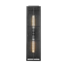 Jaxson 2 Light 30" Tall Outdoor Wall Sconce with Seedy Glass Shade - ADA Compliant