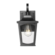 Curry 13" Tall Outdoor Wall Sconce with Clear Glass Shade - ADA Compliant