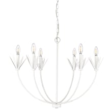 Primrose 6 Light 31" Wide Taper Candle Style Chandelier