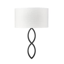 Rylee 19" Tall Wall Sconce with Linen Shade - ADA Compliant