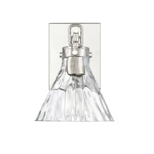 Barlon 9" Tall Bathroom Sconce with Water Glass Shade