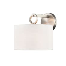 Braxstan 10" Tall Wall Sconce with Linen Shade