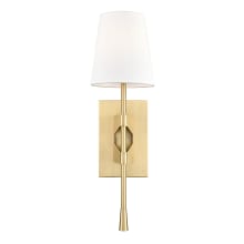 20" Tall Wall Sconce with Linen Shade - ADA Compliant