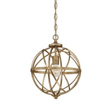 Lakewood Single Light 12" Wide Foyer Pendant with Cage Frame
