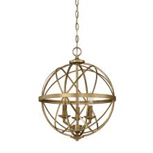 Lakewood 3 Light 16" Wide Foyer Pendant with Cage Frame