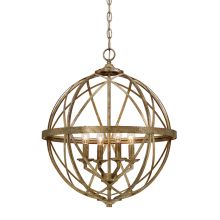 Lakewood 4 Light 20" Wide Foyer Pendant with Cage Frame