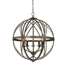 Lakewood 5 Light 24" Wide Foyer Pendant with Cage Frame