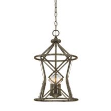 Lakewood 3 Light 12" Wide Foyer Pendant with Cage Frame and Candle-Style Lights