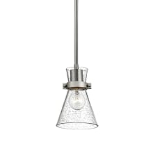 Layton Single Light 5-1/2" Wide Mini Pendant with Glass Shade