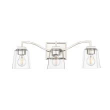 Avenna 3 Light 24" Wide Vanity Light with Clear Glass Shades
