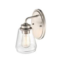 10" Tall Wall Sconce with Clear Glass Shade