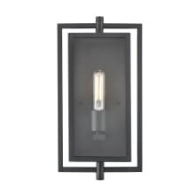 Rankin 16" Tall Outdoor Wall Sconce with Clear Glass Shade - ADA Compliant