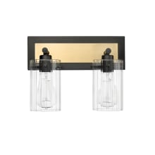 Gasol 2 Light 13" Wide Vanity Light with Clear Glass Shades