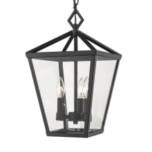 3 Light 10" Wide Outdoor Taper Candle Pendant