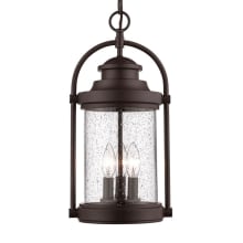 3 Light 9" Wide Outdoor Taper Candle Pendant
