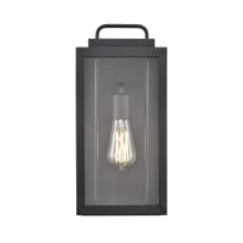 Gallatin 16" Tall Outdoor Wall Sconce with Clear Glass Shade - ADA Compliant