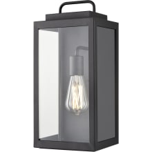 Gallatin 16" Tall Outdoor Wall Sconce with Clear Glass Shade - ADA Compliant