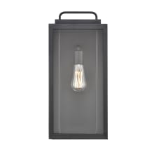 Gallatin 19" Tall Outdoor Wall Sconce with Clear Glass Shade - ADA Compliant