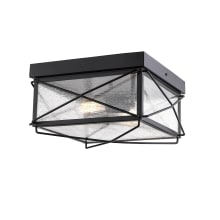 14" Wide Outdoor Flush Mount Square Ceiling Fixture