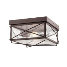 14" Wide Outdoor Flush Mount Square Ceiling Fixture