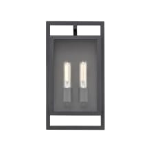 Agatha 2 Light 16" Tall Outdoor Wall Sconce with Clear Glass Shade - ADA Compliant