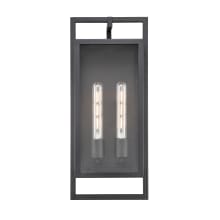 Agatha 2 Light 20" Tall Outdoor Wall Sconce with Clear Glass Shade - ADA Compliant