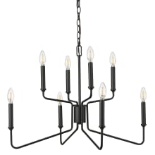 Raven 8 Light 28" Wide Taper Candle Style Chandelier