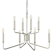 Raven 8 Light 28" Wide Taper Candle Style Chandelier