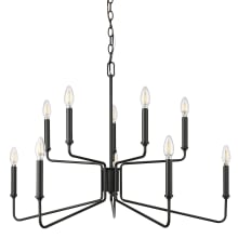 Raven 10 Light 36" Wide Taper Candle Style Chandelier