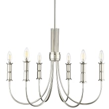 Potiss 6 Light 26" Wide Taper Candle Style Chandelier