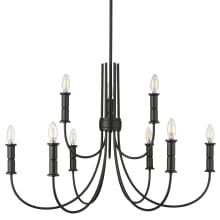 Potiss 9 Light 34" Wide Taper Candle Style Chandelier
