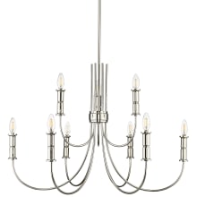 Potiss 9 Light 34" Wide Taper Candle Style Chandelier