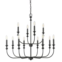 Savanne 12 Light 34" Wide Taper Candle Style Chandelier