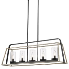 Bonnie 5 Light 38" Wide Taper Candle Linear Chandelier