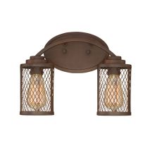 Akron 2 Light 13" Wide Vanity Light with Mesh Style Metal Shades